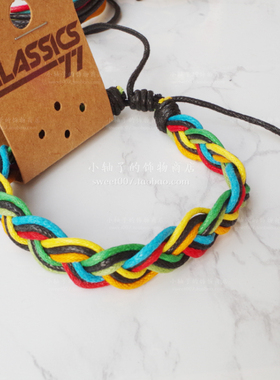 情侣款英国手链街舞编织绳