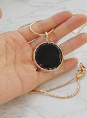 镜面赫本风圆形长项链超值推荐