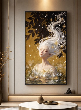 ins风治愈唯美少女装饰画