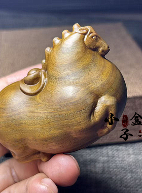 阿根廷绿檀木唐马生肖马手把件