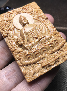 芭比药师佛琉璃雕刻吊坠项链