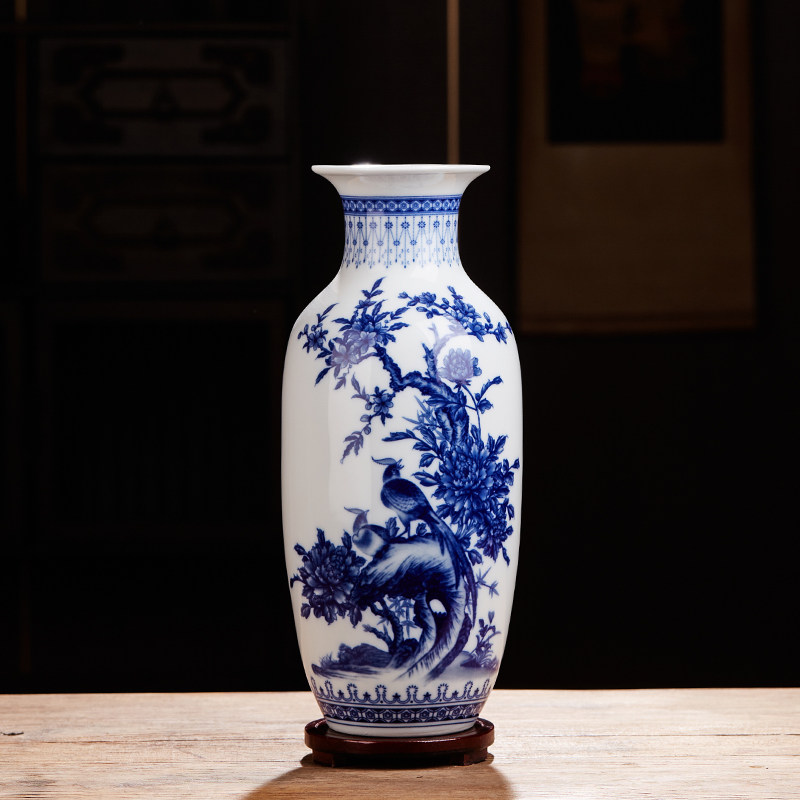 景德镇陶瓷器仿古青花瓷大花瓶摆件客厅富贵竹插花家居工艺装饰品,淘宝优惠券,粉丝福利购,淘宝优惠卷
