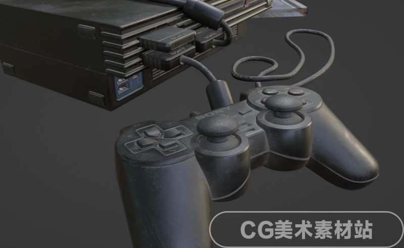 Blender模型PS2经典游戏机高质量贴图3D模型素材 - 图0