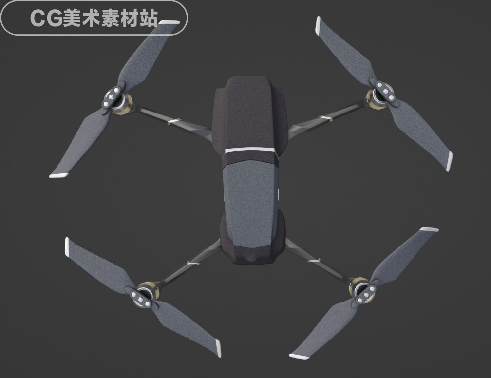 Blender/C4D/FBX/OBJ大疆dji无人机MAVIC 2 Pro 3D模型素材 - 图2