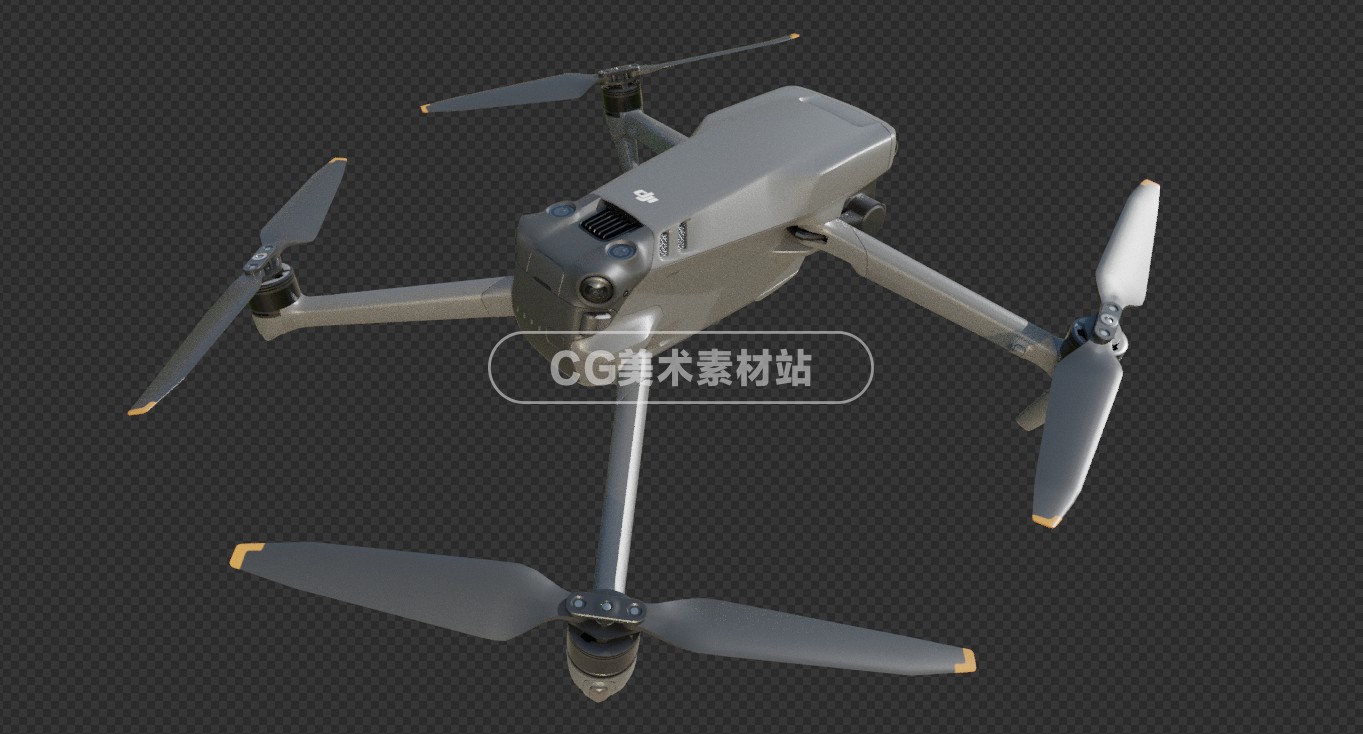 Blender大疆DJI无人机MAVIC 3 CINE高质量3D模型素材OBJ STL - 图0