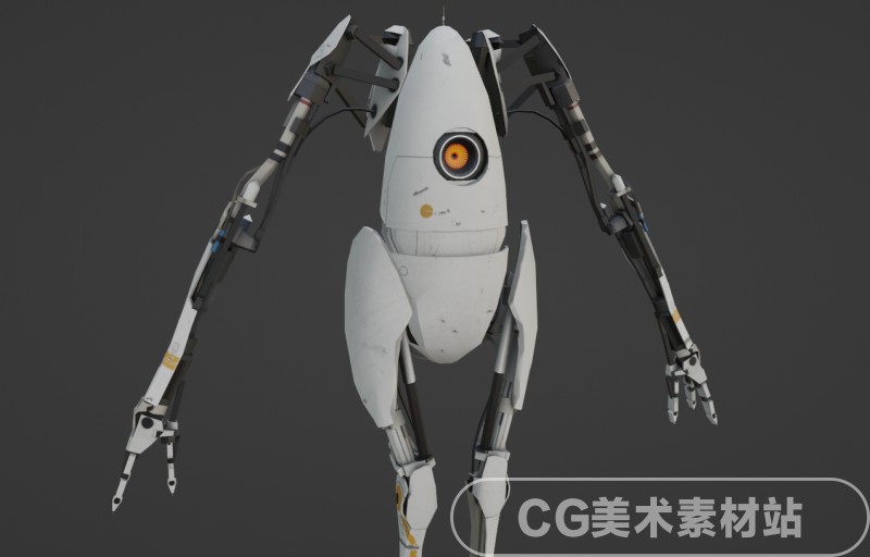 Blender模型portal2 游戏角色机器人3D模型素材 - 图2