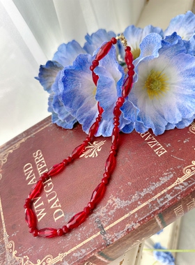 荒野女巫同款COS哈尔的移动城堡宫崎骏动漫周边项链红色项链手作