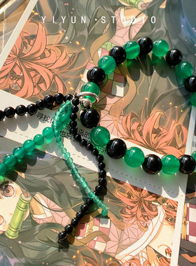 鬼灭之刃动漫周边灶门手串玛瑙