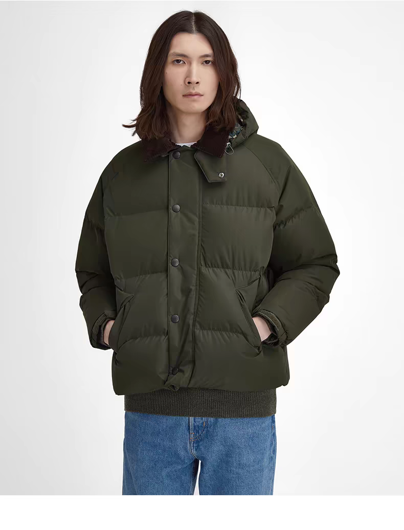 上海现货英国Barbour OS Down Transport男士宽松羽绒服MQU1799 - 图0