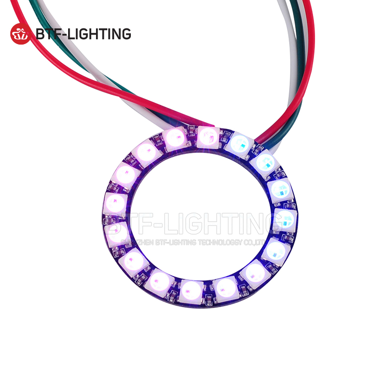 LED16位WS2812b内置5050RGB全彩驱动圆形开发板灯环5V原创设计款 - 图3