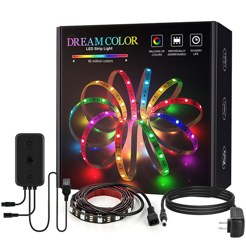 LED电脑PC屏幕同步流光溢彩背光氛围灯带RGB神光炫彩WS2812灯套装 - 图3