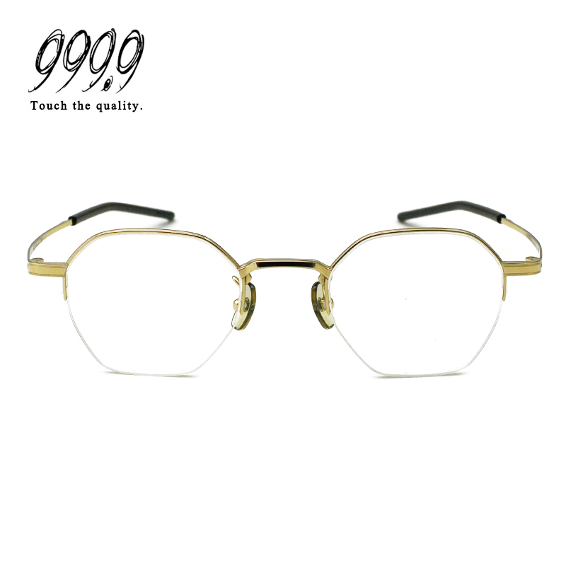 999.9 FOUR NINES眼镜框日本手工时尚潮半框男女近视眼镜架S-698T - 图0