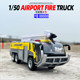 Alloy metal airport fire truck model