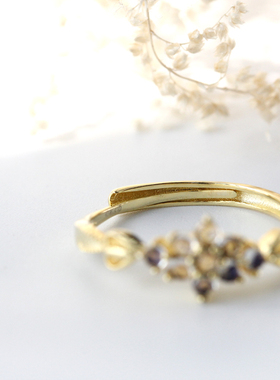 戒指日式月光石细款ins小众闺蜜