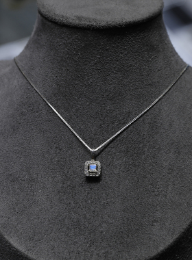 缪媞纯银天然月光石戒面高级精致