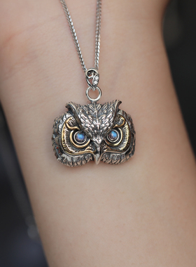 纯银镶嵌天然月光石复古名族风