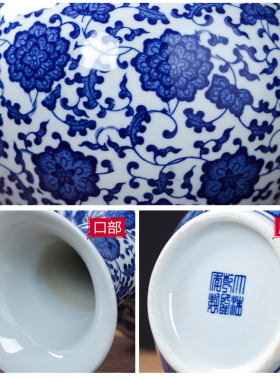 景德镇陶瓷青花瓷花瓶摆件客厅插花花器新中式家居装饰品瓷器瓷瓶