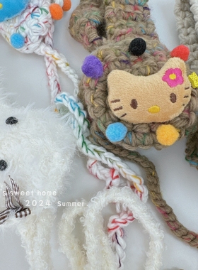 2024夏秋新款手工钩织毛线耳罩