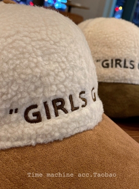 棒球帽保暖休闲女秋冬季字母刺绣