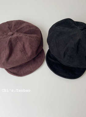 文艺复古简约云朵八角帽