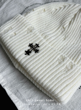Chi's复古十字架针织毛线帽
