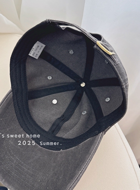 复古做旧十字架破洞牛仔棒球帽