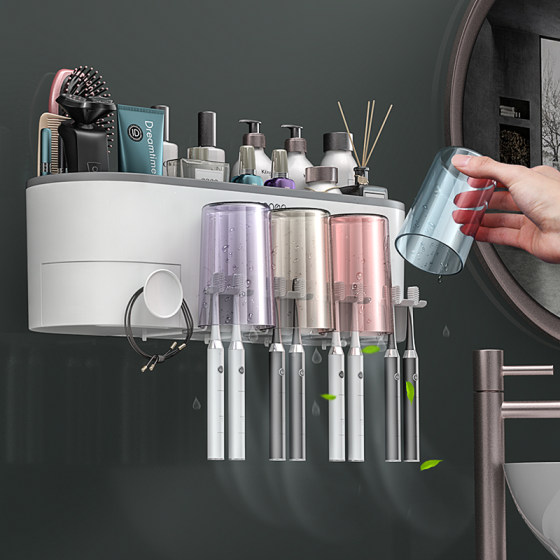 Toothbrush rack without punching electric set
