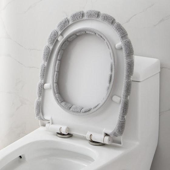 Soft plush toilet mat for all seasons, thickened and warm