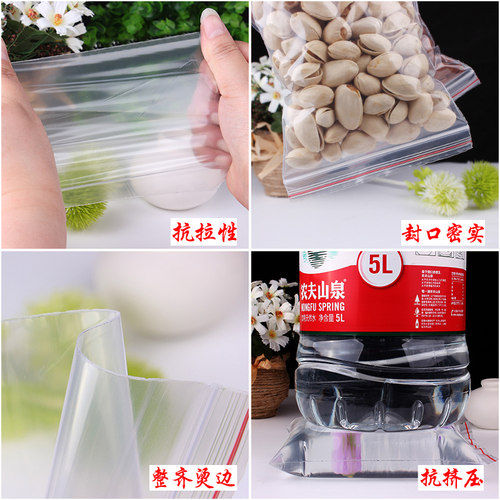 9号自封袋20*28密封袋食品袋封口袋装发票资料收纳透明塑料袋批发 - 图2