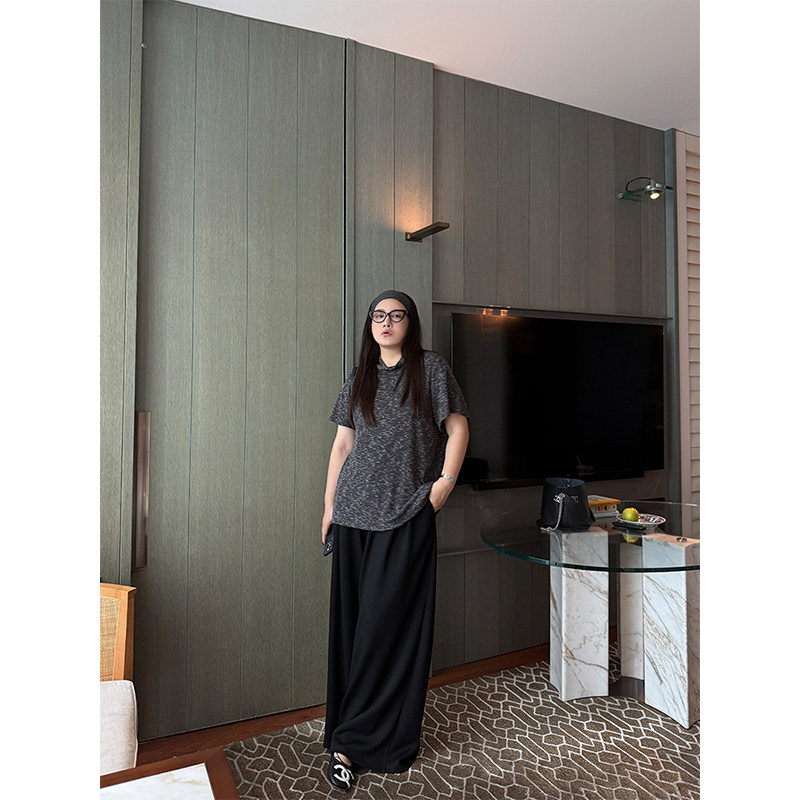 铅笔小鑫大码女装 简约高腰 遮跨显瘦 大码直筒阔腿裤,淘宝优惠券,粉丝福利购,淘宝优惠卷