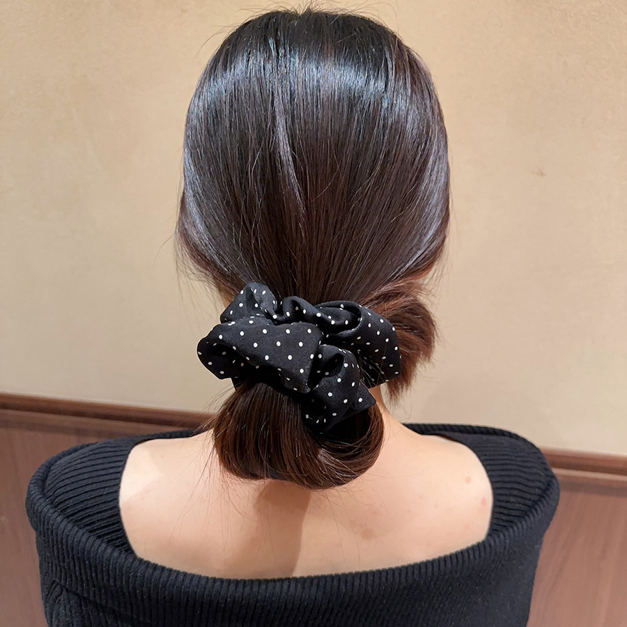 韩系波点发饰大肠发圈女2025年皱褶发圈头绳扎头发皮筋简约马尾,淘宝优惠券,粉丝福利购,淘宝优惠卷