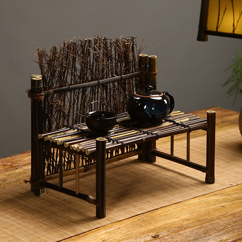 竹编紫竹篱笆小屏风盆景竹制摆件料理摆盘装饰微景观拍照拍摄道具,淘宝优惠券,粉丝福利购,淘宝优惠卷