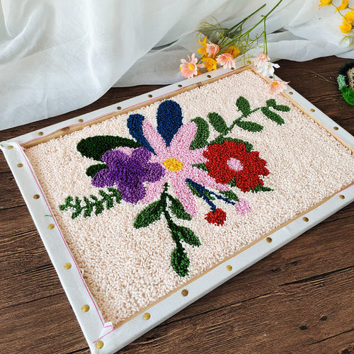 俄罗斯戳戳绣布框戳布木框戳戳乐手工diy毛线画戳针布料工具材料 - 图1