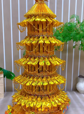转运塔文昌塔材料包折纸手工宝塔需自折送教程高约88宽约50厘米