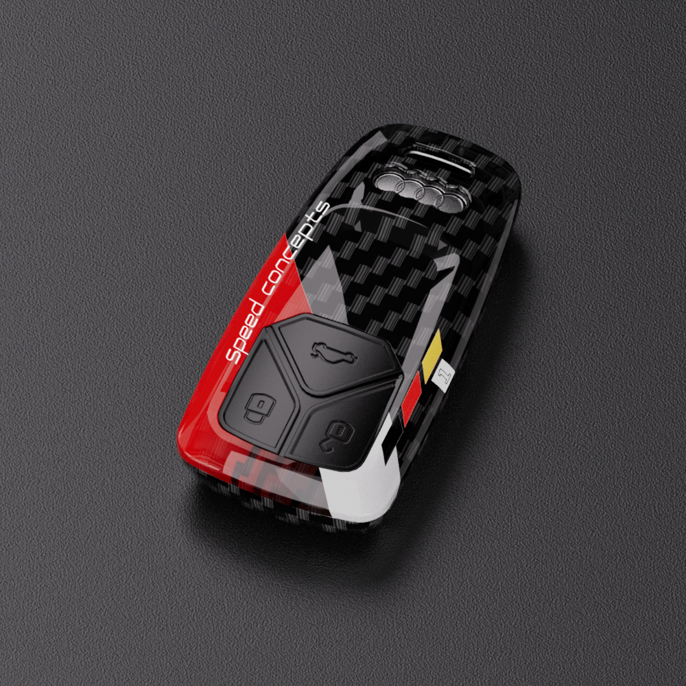 奥迪钥匙套男士专用2023/22款a6l/a4l/q5/a7/q7/q8/a3l钥匙包壳扣 - 图1