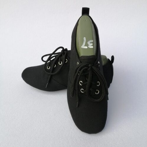 红色男女高帮爵士鞋形体鞋舞蹈鞋芭蕾舞鞋儿童帆布练功鞋软底鞋 - 图3