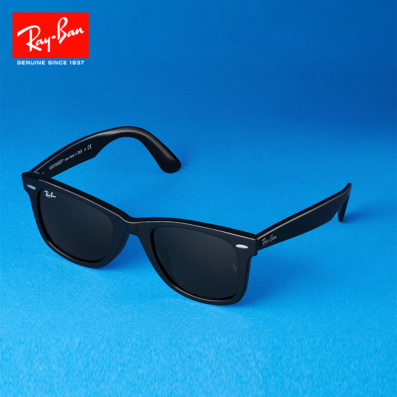 RayBan雷朋太阳镜徒步旅行者板材方框偏光男女墨镜0RB2140F可定制 - 图0