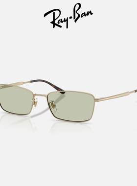 RayBan雷朋长方形钛金属太阳镜