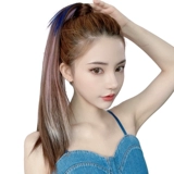 Хвостик, парик, ремень на завязках на липучке с косичкой, прямые волосы, длина миди, популярно в интернете