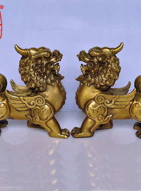 祥安阁铜貔貅摆件办公室