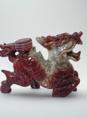 岫玉麒麟招财摆件玉石麒麟一对办公室客厅玄关书房乔迁送礼