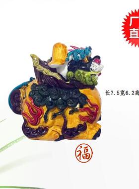 交趾陶招财狮子摆件招财办公桌面
