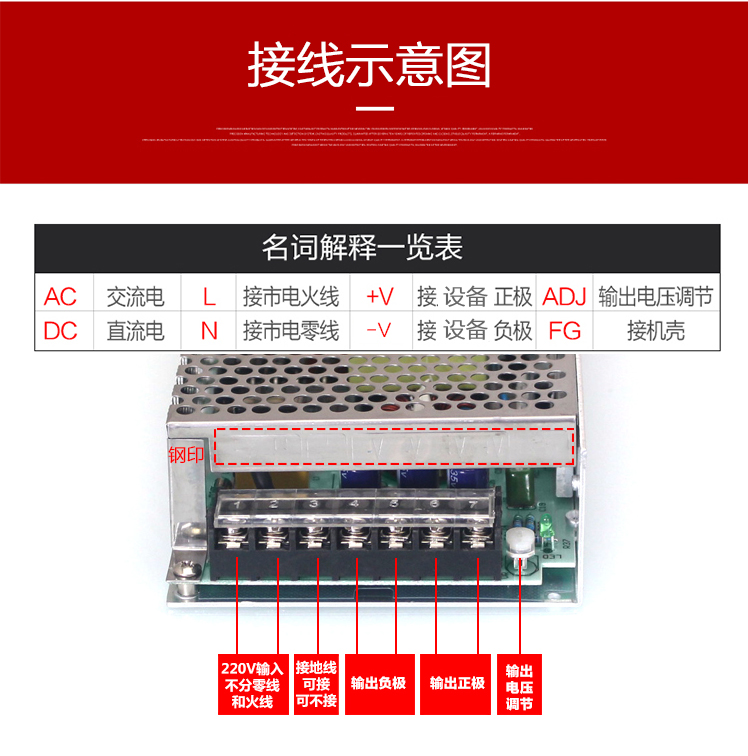 S-100W150w200W250W稳压DC24V4.5A5A6.25A8.3A10A工业开关电源 - 图2