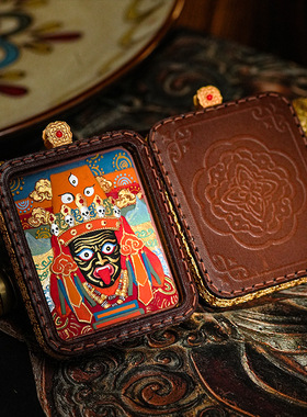 纯手绘高档立体浮雕擦擦唐卡五爷