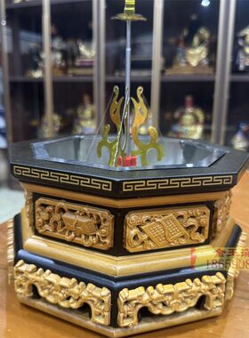 仿黑檀盘香炉盘香盒24时环香架