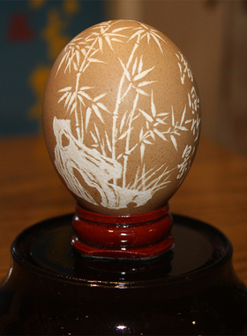 蛋雕纯手工梅兰竹菊创意个性礼品