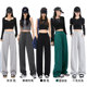 American style sports sweatpants for women in spring and summer with wide legs for two wears