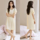 Modal nightgown for women summer short-sleeved ice silk pajamas