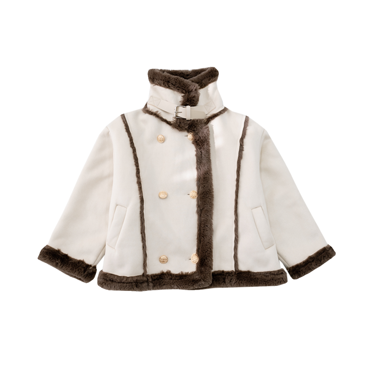 哈依鲁女童冬季新款小香风加绒外套儿童中大童仿皮草短款夹克皮衣,淘宝优惠券,粉丝福利购,淘宝优惠卷