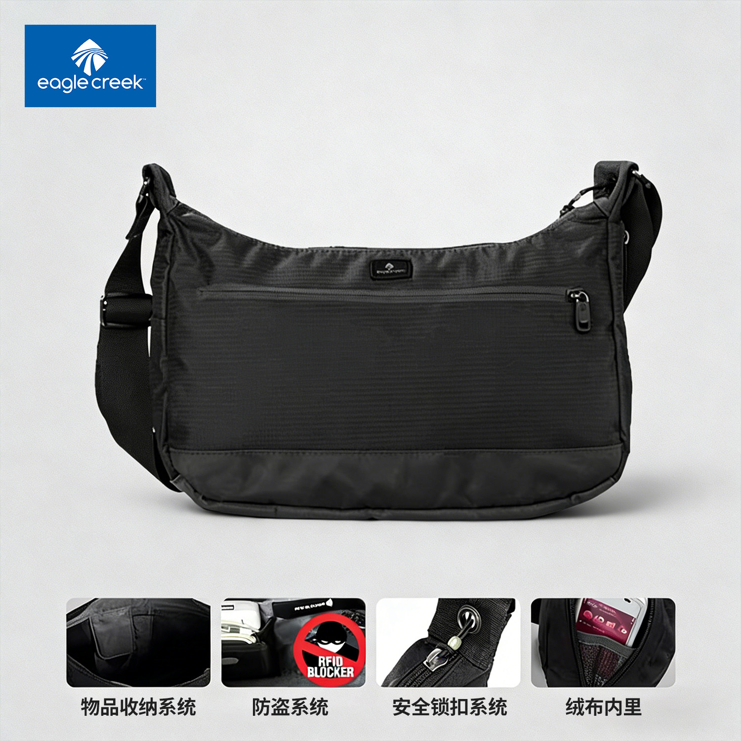 Niche high-end waterproof crossbody bag for men and women shoulder bag